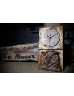 Owl with watch - Sculpture