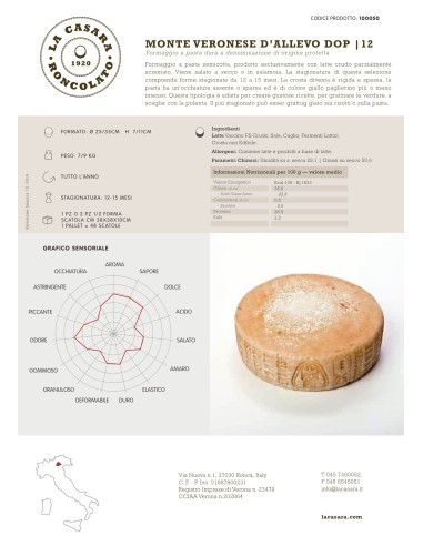Monte Veronese d'Allevo DOP (12-15 mesi)