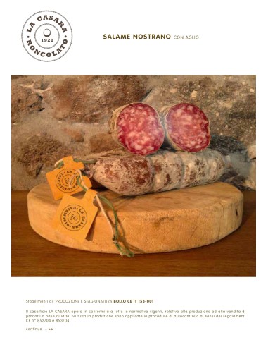 Salame Nostrano Suino 800/900gr