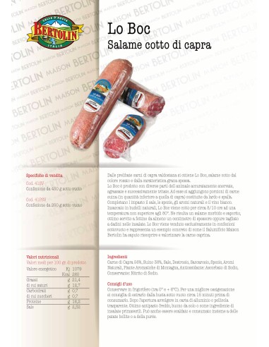 Lo Boc Salame Cotto di Capra 450gr