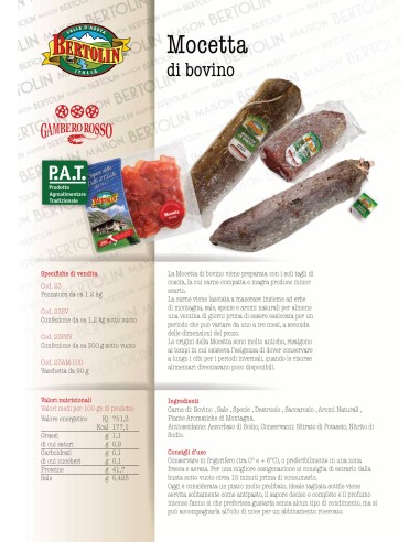 Mocetta di Bovino 300 gr