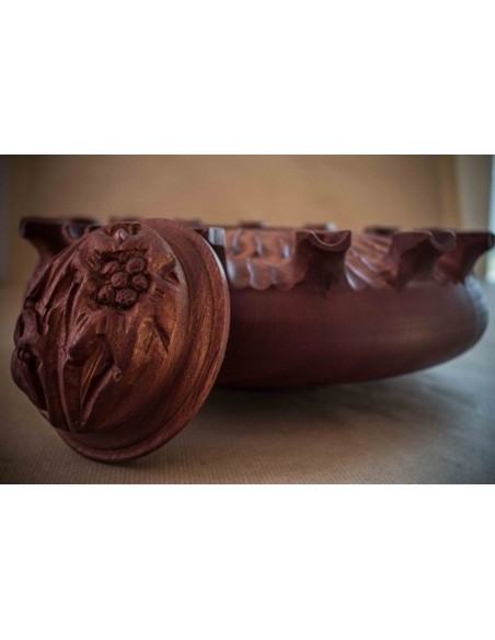 Vintage French Wooden Grolle Grole Carved Bowl Savoyard Grolla Friendship  Cup Café De Lamitié 6 Spouts Souvenir Mountain Chalet / Chez Rai 